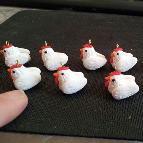 'Harriet' Hen Polymer Clay Bead / Charm Price From: