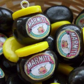 Marmite Bead / Charm 15 mm x 15 mm approx