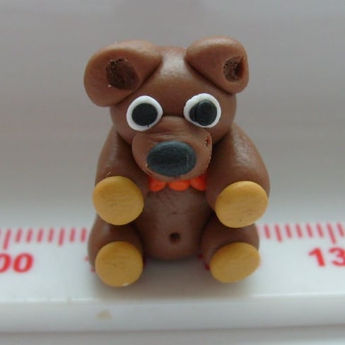 Teddy Bear Polymer Clay Bead / Charm Price From: