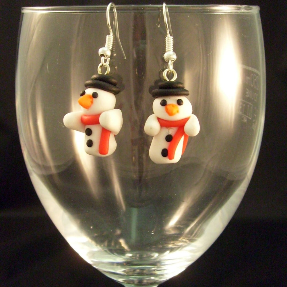 Christmas Snowman Earrings