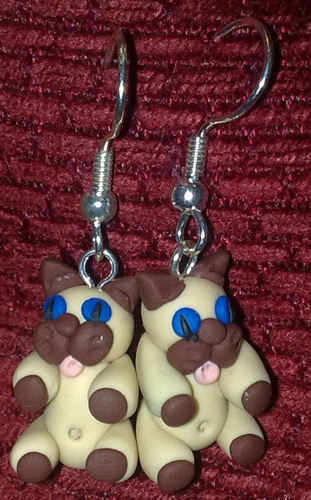 Earrings Cat Siamese