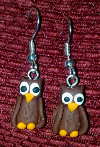 Earrings Owl