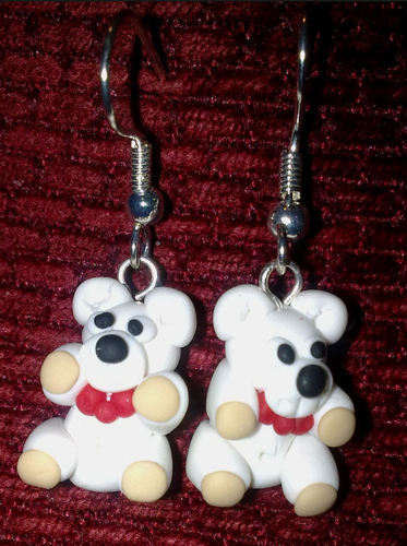 Earrings Teddy White