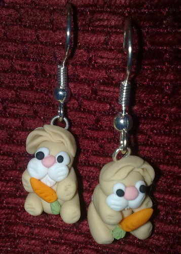 Earrings Rabbit Cream Carrot
