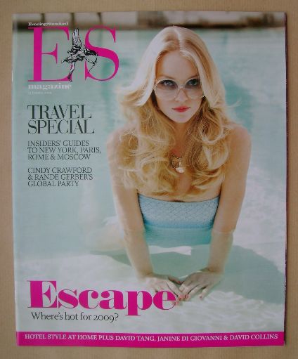 <!--2009-01-23-->Evening Standard magazine - Lindsay Ellingson cover (23 Ja