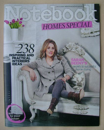 Notebook magazine - Sarah Beeny cover (22 March 2015)