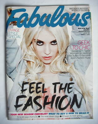 Fabulous magazine - Taylor Momsen cover (7 March 2010)