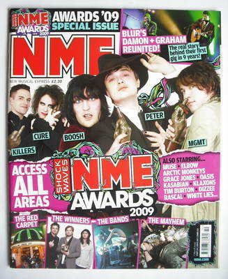 NME magazine - NME Awards 2009 cover (7 March 2009)