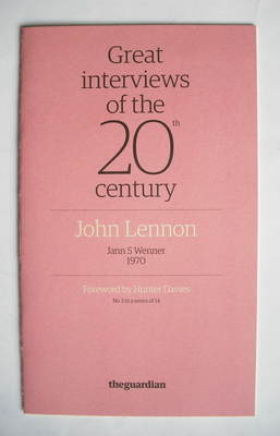 The Guardian booklet - Great Interviews Of The 20th Century - John Lennon