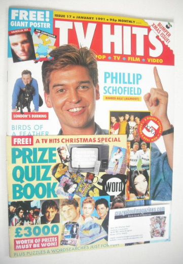 TV Hits magazine - January 1991 - Phillip Schofield cover (Issue 17)
