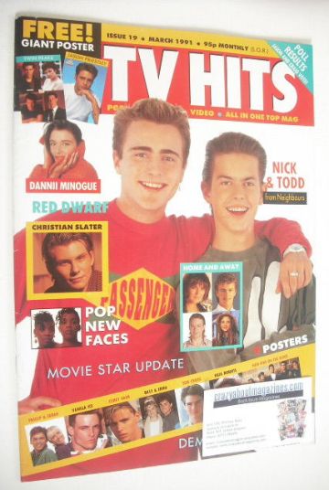 TV Hits magazine - March 1991 - Mark Stevens and Kristian Schmid cover (Issue 19)