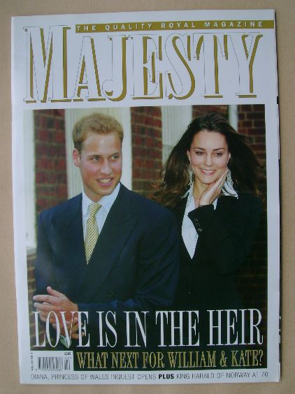 Majesty magazine - Prince William and Kate Middleton cover (February 2007 - Volume 28 No 2)