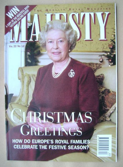 Majesty magazine - The Queen cover (December 2001 - Volume 22 No 12)