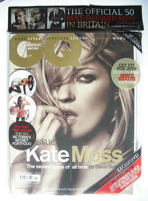 British GQ magazine - February 2010 - Kate Moss cover
