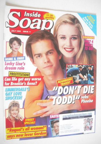 <!--1993-07-->Inside Soap magazine - Simone Robertson and Kristian Schmid c