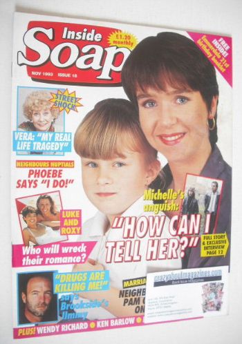 <!--1993-11-->Inside Soap magazine - Susan Tully and Samantha Leigh Martin 