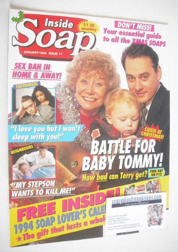 <!--1994-01-->Inside Soap magazine - Nigel Pivaro and Elizabeth Dawn cover 