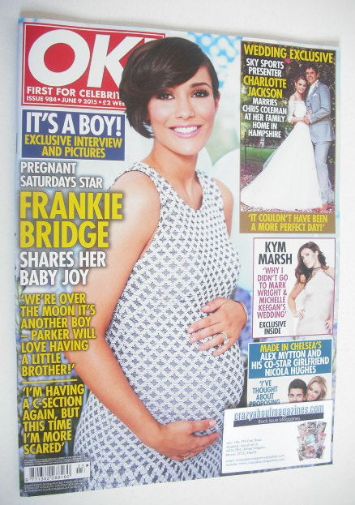 OK! magazine - Frankie Bridge cover (9 June 2015 - Issue 984)