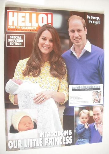 Hello! magazine - Prince William, Kate and Princess Charlotte cover (11 May 2015 - Issue 1378)