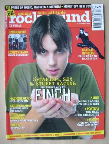 Rock Sound magazine - Nate Barcalow (Finch) cover (March 2003)