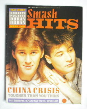 Smash Hits magazine - China Crisis cover (5-18 June 1985)