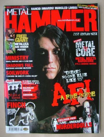 Metal Hammer magazine - Davey Havok cover (February 2002)