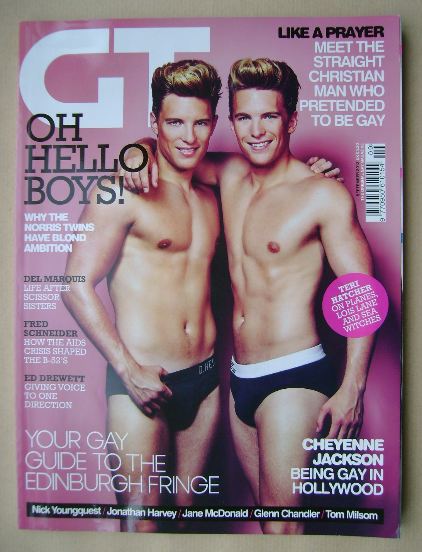<!--2013-09-->Gay Times magazine - The Norris Twins cover (September 2013)