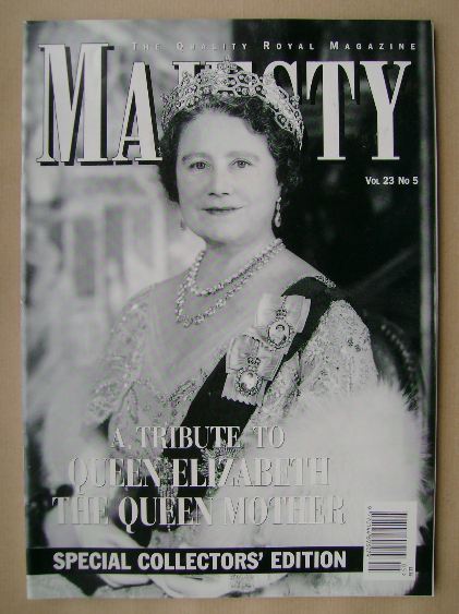 Majesty magazine - The Queen Mother cover (May 2002 - Volume 23 No 5)