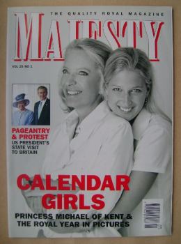 Majesty magazine - Princess Michael of Kent and Lady Gabriella Windsor cover (January 2004 - Volume 25 No 1)