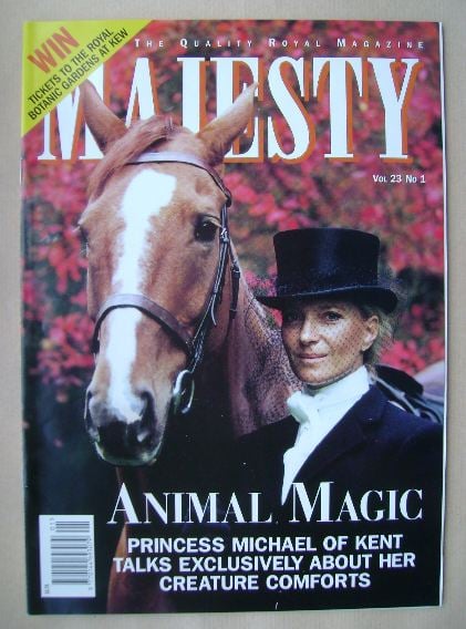 Majesty magazine - Princess Michael of Kent cover (January 2002 - Volume 23 No 1)