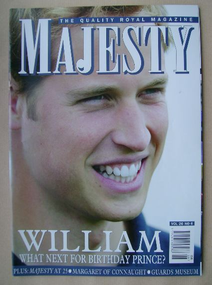 <!--2005-06-->Majesty magazine - Prince William cover (June 2005 - Volume 2