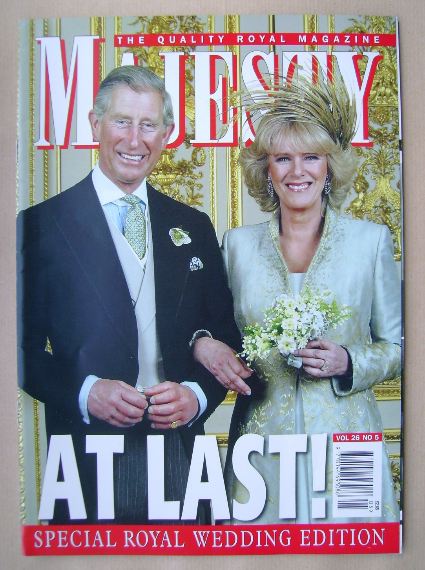Majesty magazine - Prince Charles and Camilla Parker Bowles cover (May 2005 - Volume 26 No 5)