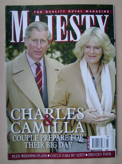 Majesty magazine - Prince Charles and Camilla Parker Bowles cover (April 2005 - Volume 26 No 4)
