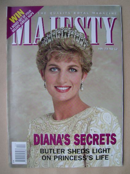 Majesty magazine - Princess Diana cover (December 2002 - Volume 23 No 12)