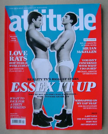 Attitude magazine - Mark Wright and Kirk Norcross cover (March 2011)