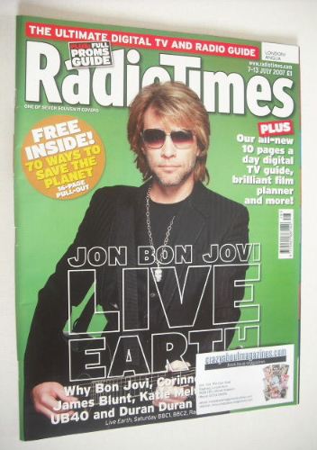 Radio Times magazine - Jon Bon Jovi cover (7-13 July 2007)