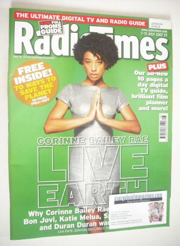 Radio Times magazine - Corinne Bailey Rae cover (7-13 July 2007)