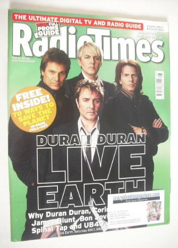 Radio Times magazine - Duran Duran cover (7-13 July 2007)