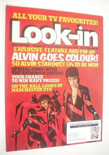 Look In magazine - Alvin Stardust cover (24 August 1974)