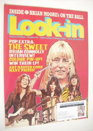Look In magazine - The Sweet cover (17 August 1974 - Number 32)