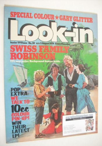 Look In magazine - Swiss Family Robinson cover (3 August 1974 - Number 30)