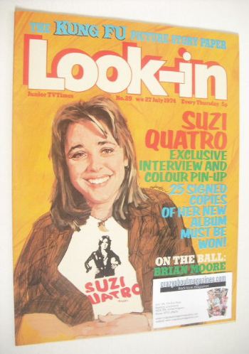 Look In magazine - Suzi Quatro cover (27 July 1974 - Number 29)