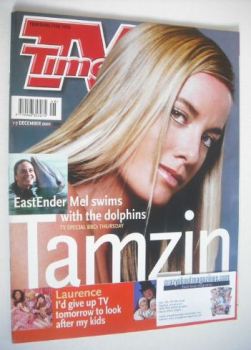 TV Times magazine - Tamzin Outhwaite cover (1-7 December 2001)
