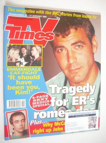 TV Times magazine - George Clooney cover (25-31 January 1997)
