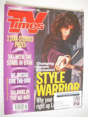 TV Times magazine - Laurence Llewelyn-Bowen cover (12-18 September 1998)