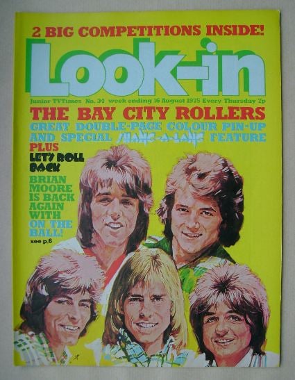 Look In magazine - The Bay City Rollers cover (16 August 1975)