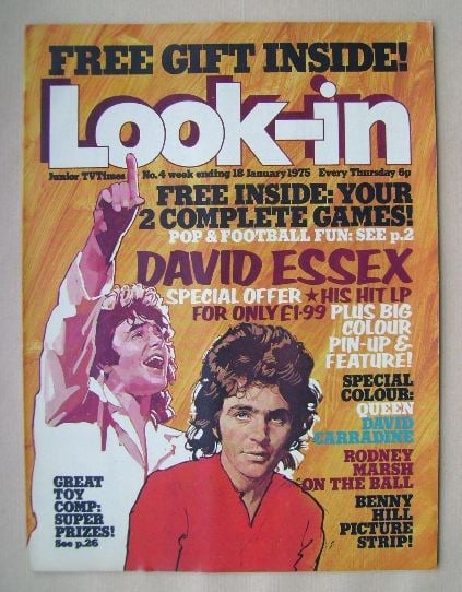 Look In magazine - David Essex cover (18 January 1975)