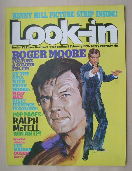 <!--1975-02-08-->Look In magazine - Roger Moore cover (8 February 1975)