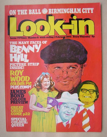 Look In magazine - Benny Hill cover (1 February 1975)