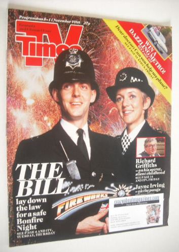 TV Times magazine - The Bill cover (5-11 November 1988)